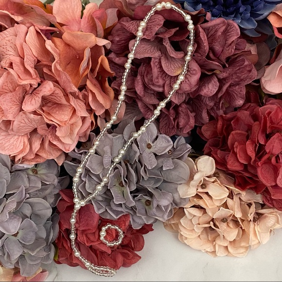 Pearl Barefoot Sandal Anklet with Matching Toe Ring - Picture 8 of 10